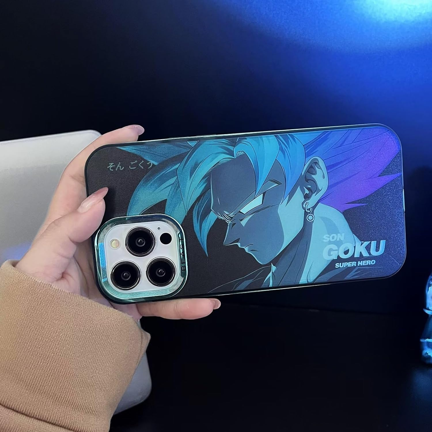 Goku Blue Reactive iPhone Case