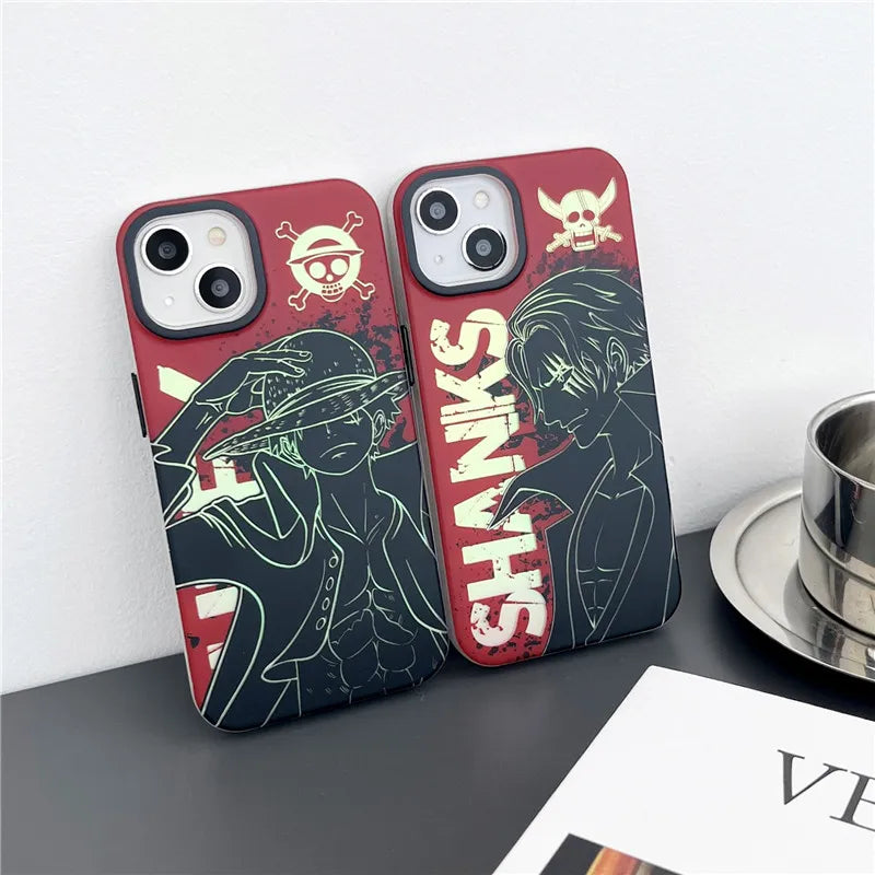 Shanks & Luffy Red iPhone Case