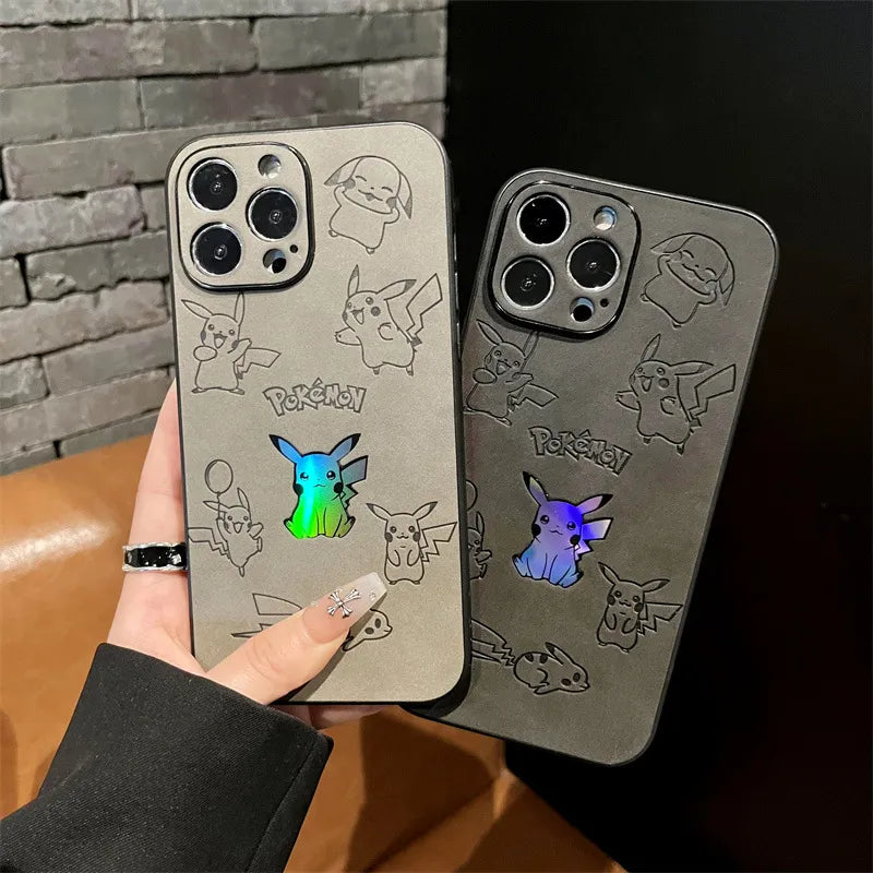 Pokémon Pikachu Leather Reflective iPhone Case