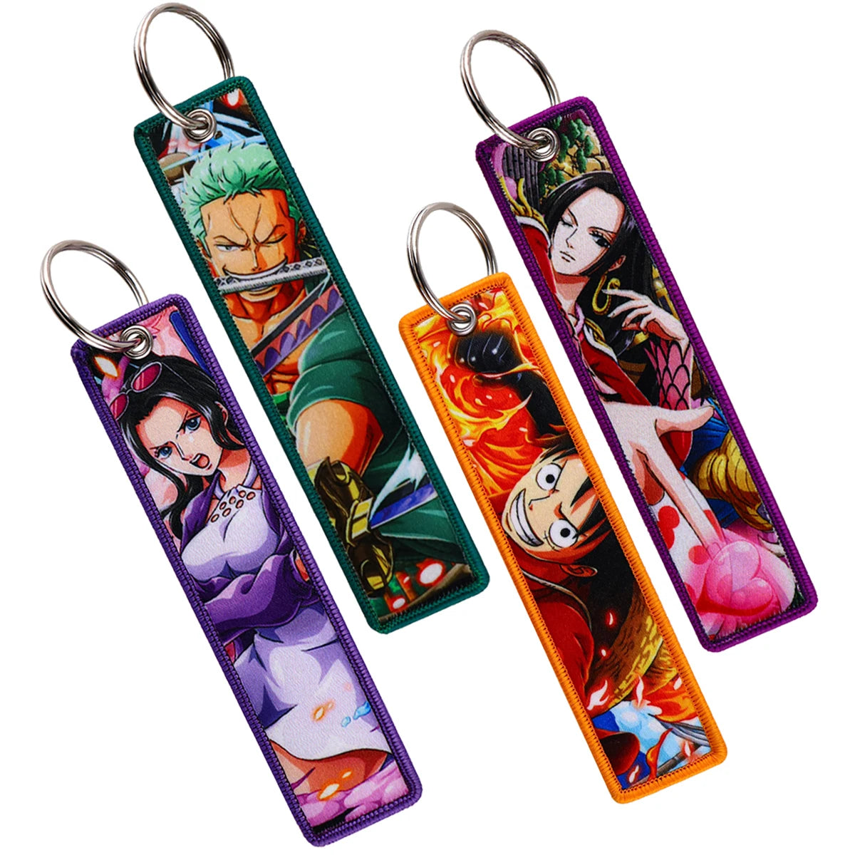 One Piece Embroidery Keychains