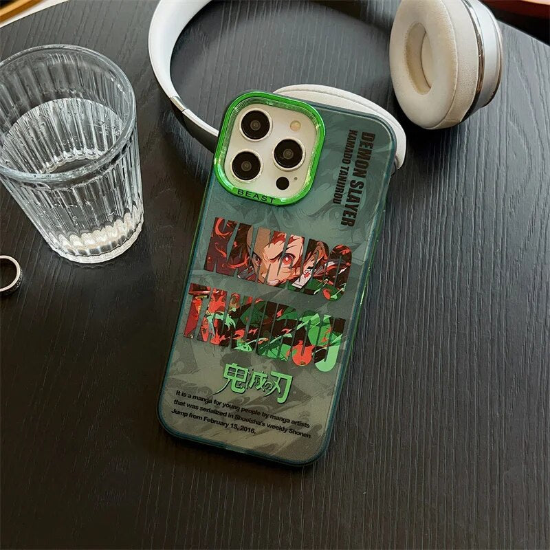Demon Slayer Text Art Max Plating Camera Bumper iPhone Case