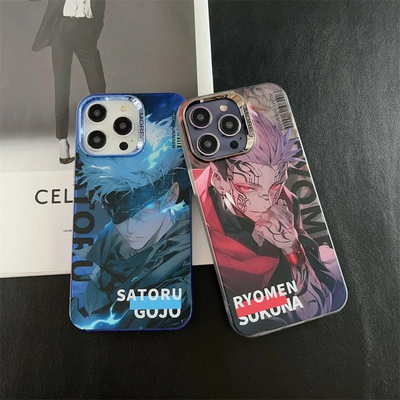 Gojo Sukuna Barcode Max Plating Camera Bumper iPhone Case