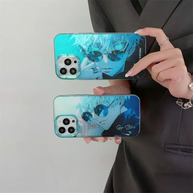 Jujutsu Kaisen Glasses Profile Reactive iPhone Case