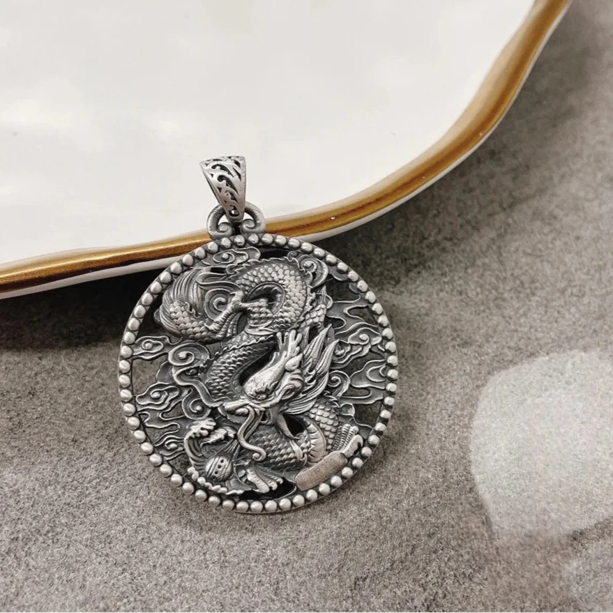 Soaring Dragon Necklace Sterling Silver