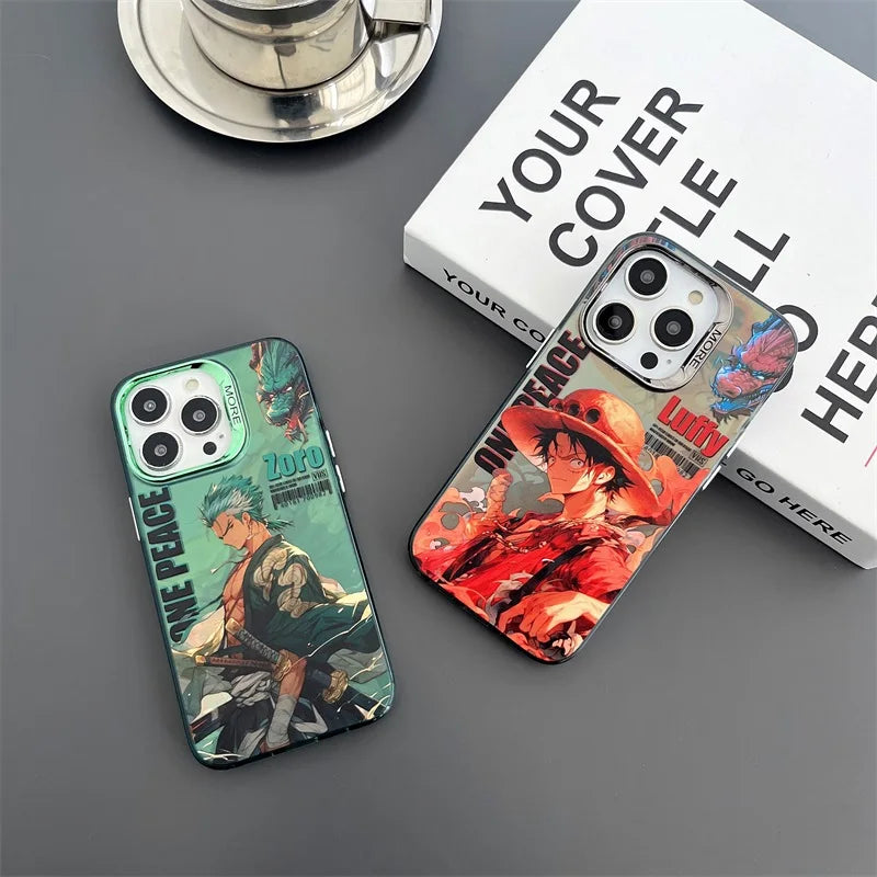 One Piece Zoro x Luffy Barcode Crew Protection Camera Bumper iPhone Case